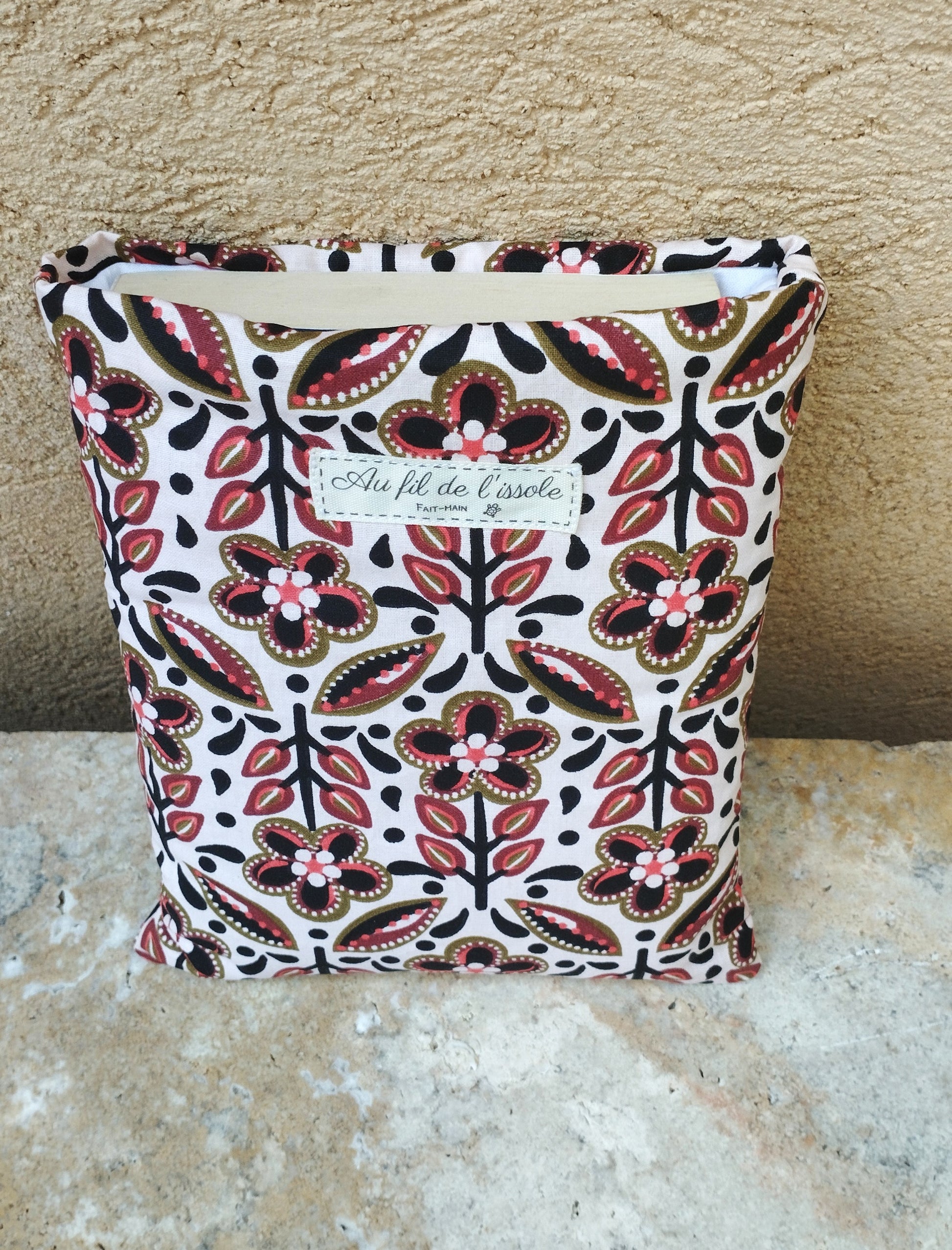 Pochette à livre écru havane