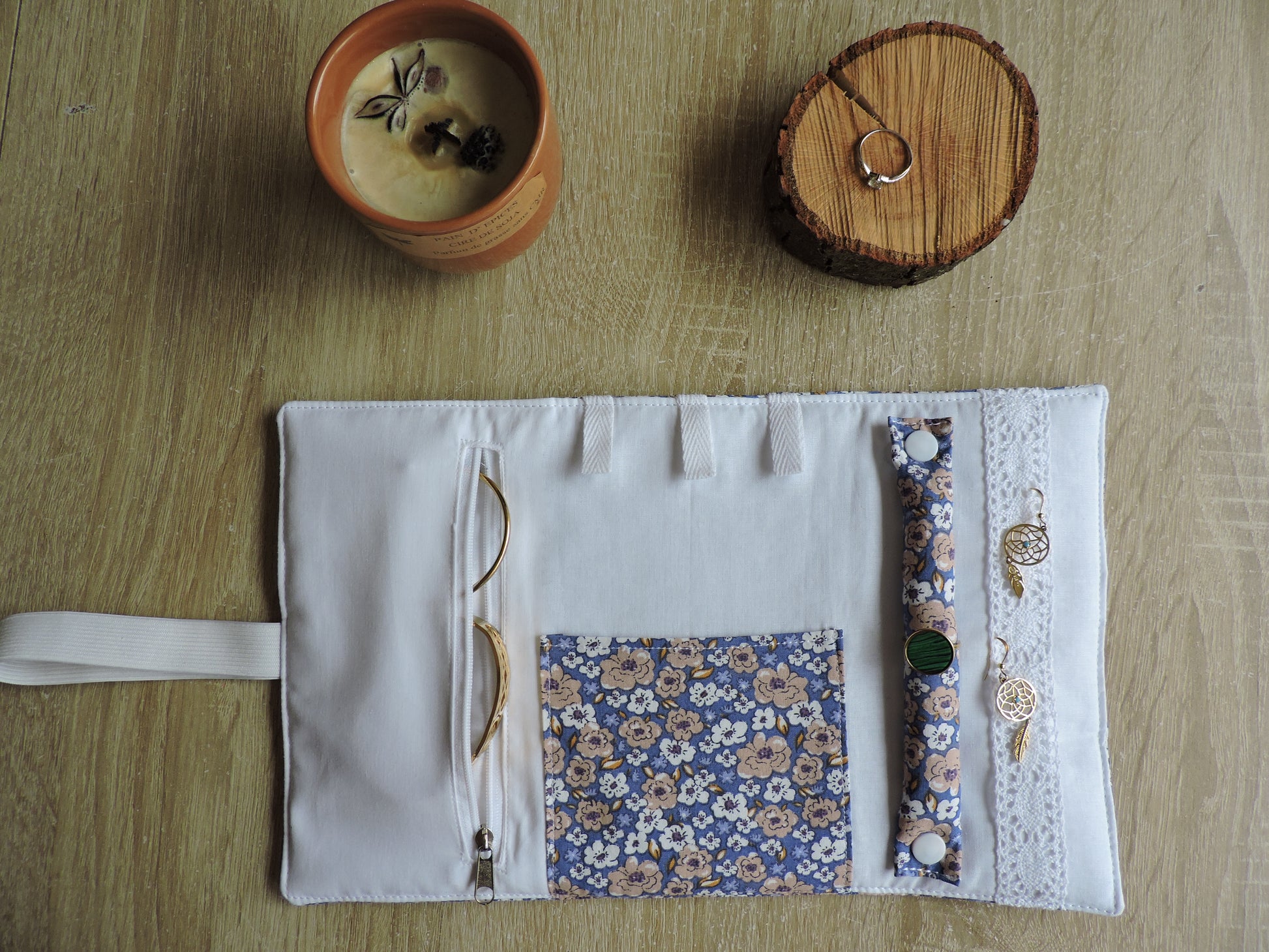 Pochette à bijoux Bleu