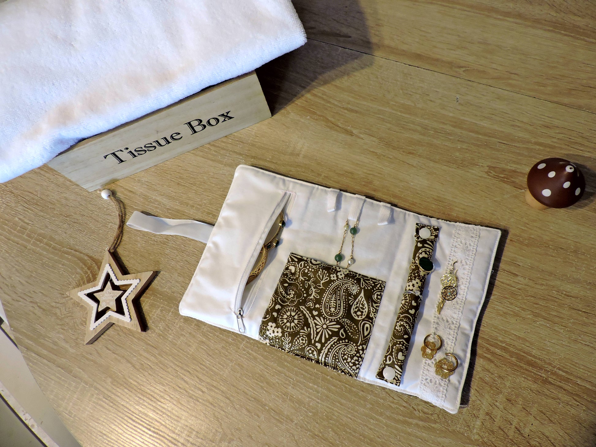 Pochette à bijoux Vintage Kaki