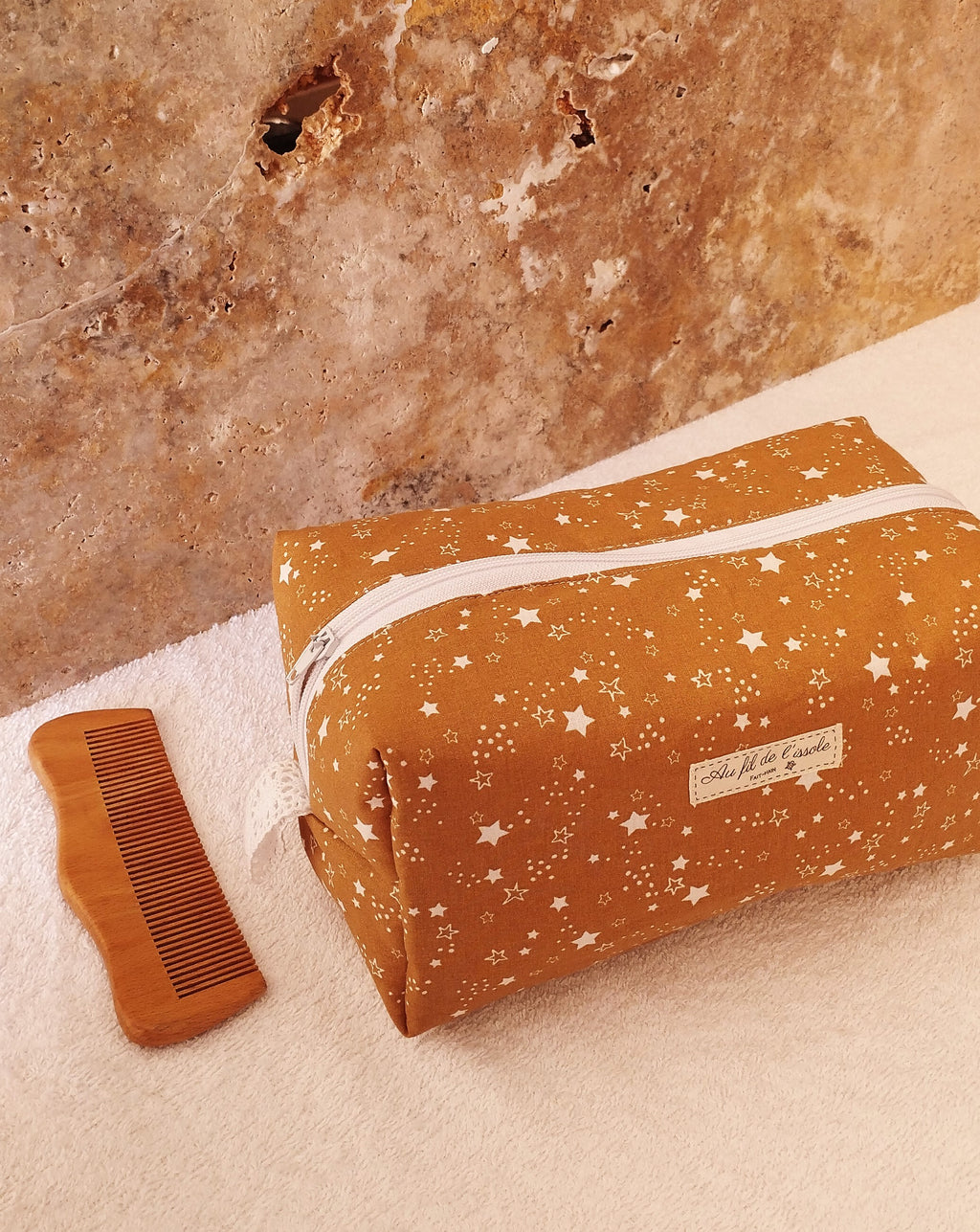 Trousse de toilette étoile sable