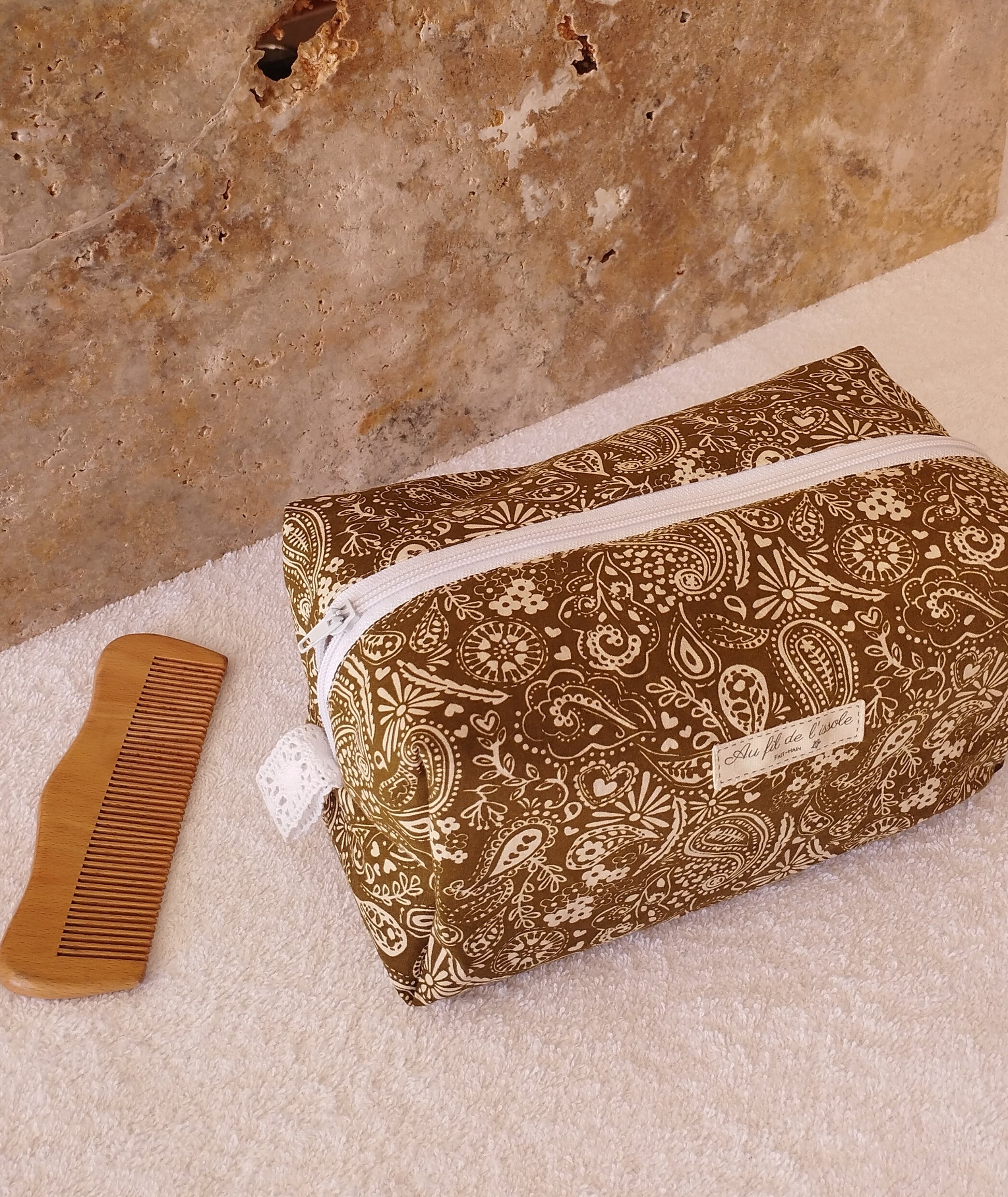 Trousse de toilette Kaki Vintage