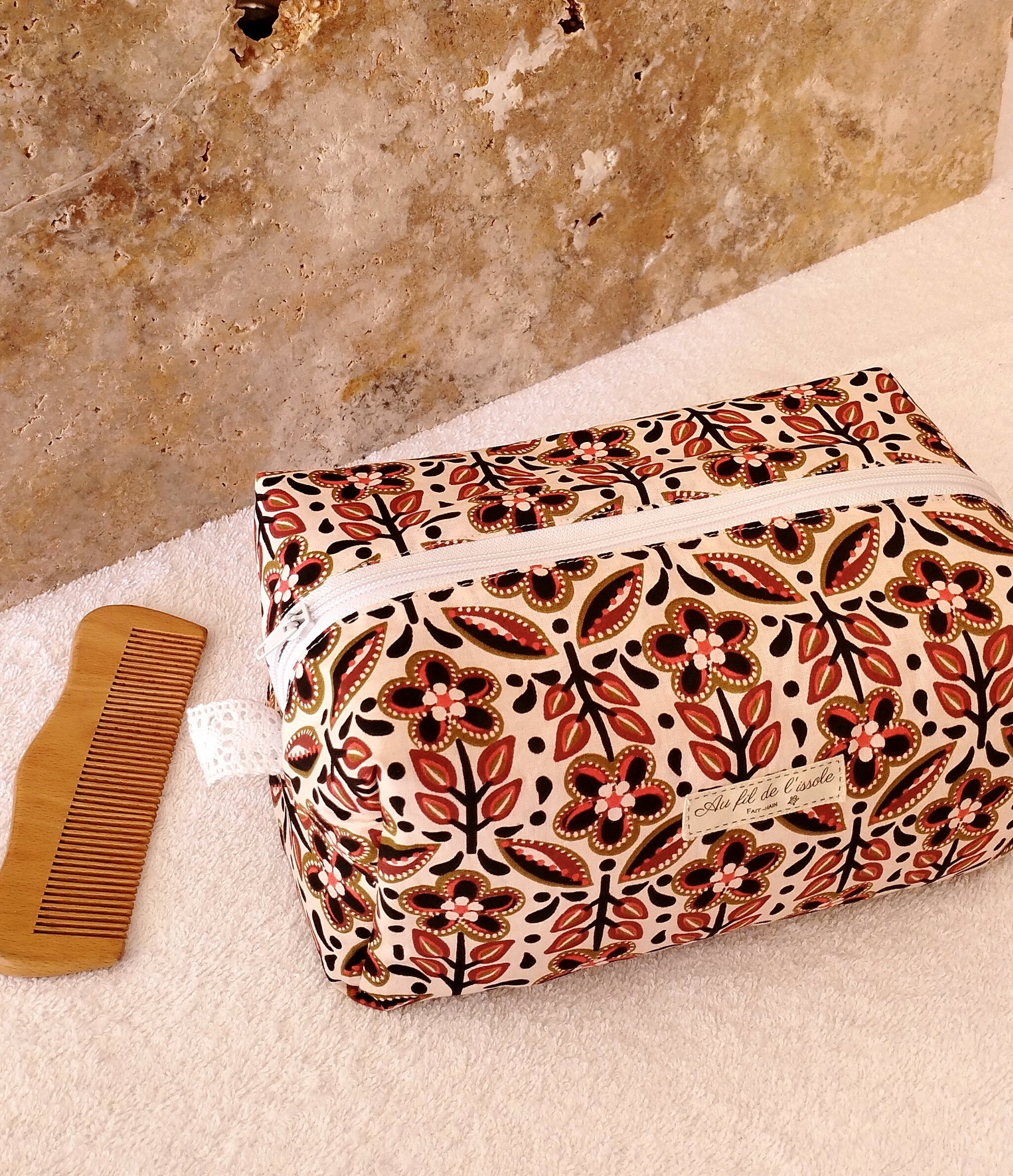 Trousse de toilette Ecru havane