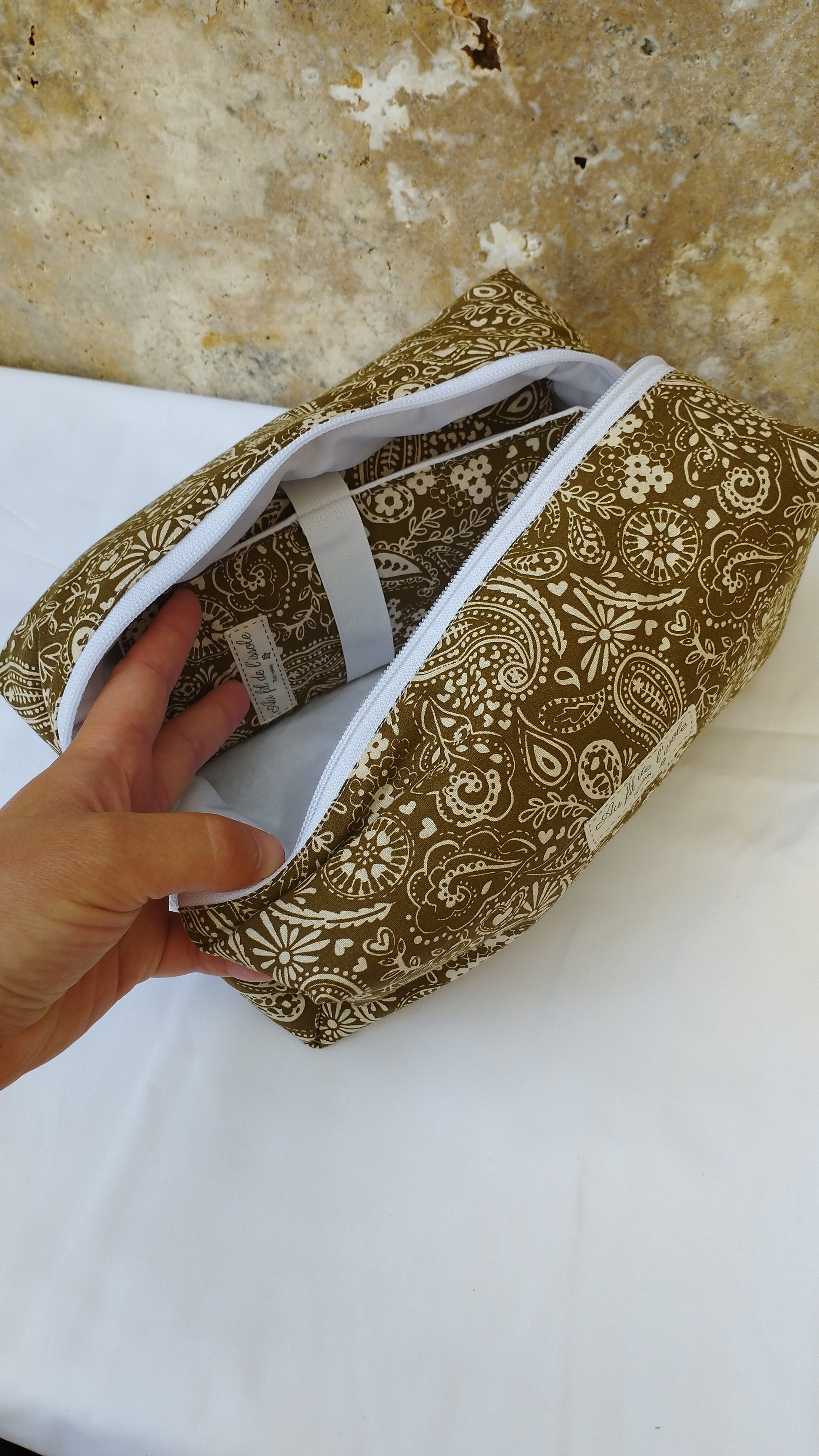 Trousse de toilette Kaki Vintage