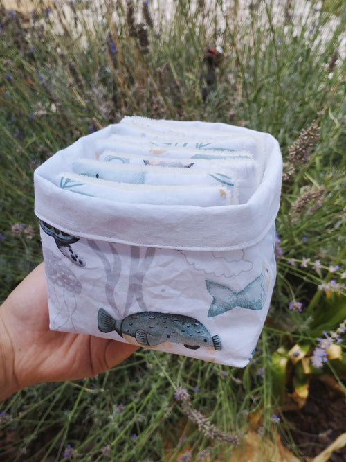 Ensemble: La panière + 10 lingettes bébé